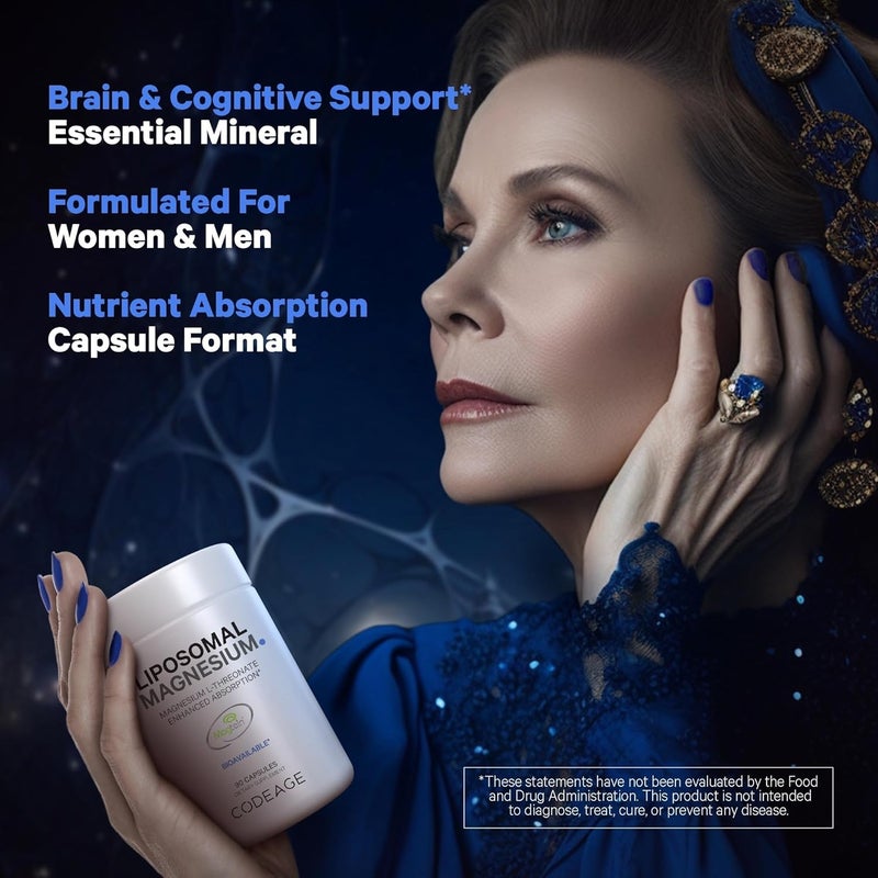 Codeage Liposomal Magnesium LThreonate Supplement Patented Magtein Magnesium Threonate for Brain Health Memory and Cognitive Function Support Bioavailable NonGMO  90 Capsules - Image 4