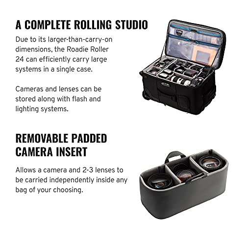 Tenba Roadie Roller 24 Rolling case for DSLR and Mirrorless Cameras and Lenses Plus a 17-inch Laptop – Black (638-714) - Image 5