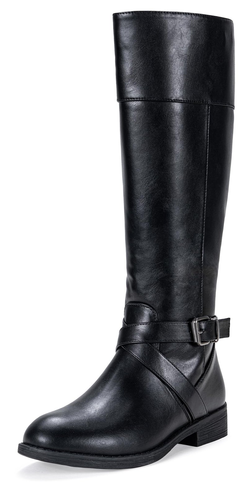 Vepose Women's Black Knee High Boots, Fashion Riding Tall Boot with Zipper, 948 Size 11 US - Calf Boots (CJY948 Black 11) - Image 1