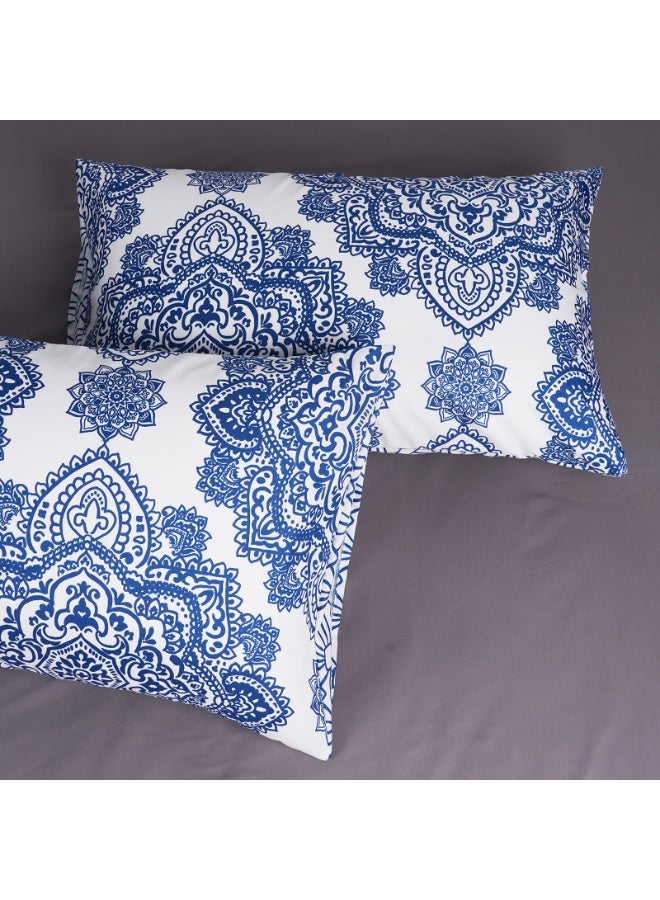 PHF 2 Piece Queen Microfiber Pillowcases, Silky Soft Smooth Breathable Luxury Hotel Collection, 50 cm x 75 cm, Navy Blue - Image 2