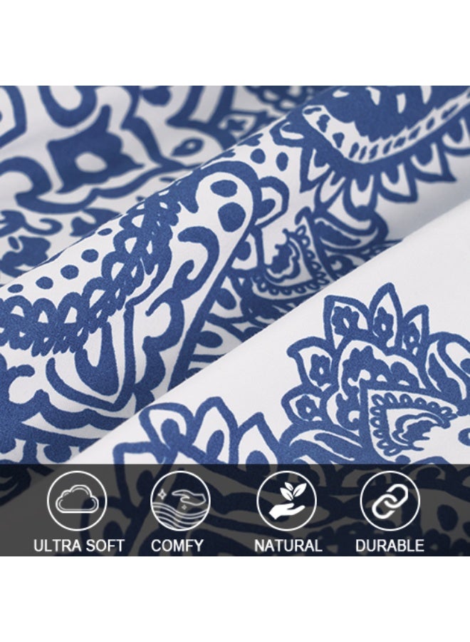 PHF 2 Piece Queen Microfiber Pillowcases, Silky Soft Smooth Breathable Luxury Hotel Collection, 50 cm x 75 cm, Navy Blue - Image 3