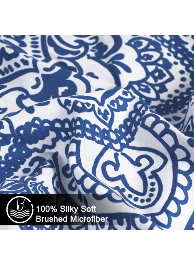 PHF 2 Piece Queen Microfiber Pillowcases, Silky Soft Smooth Breathable Luxury Hotel Collection, 50 cm x 75 cm, Navy Blue - Image 5