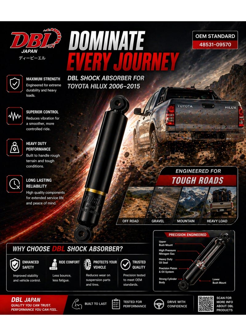 DBL Shock Absorber 48531-09570 For Hilux 2006–2015 Made In Japan - Image 5