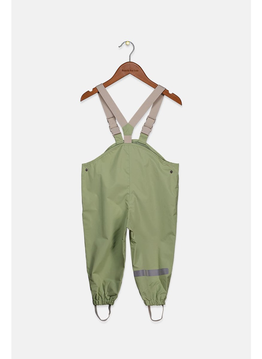 Tchibo Toddlers Boy Pull On Plain Suspender Trouser, Green  - Image 2