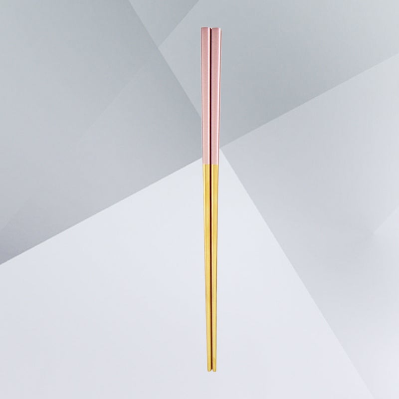 A Pair of 23CM Stainless Steel Plating Chopsticks Ultra Lightweight Anti- Chopsticks ( and Golden) - Image 1