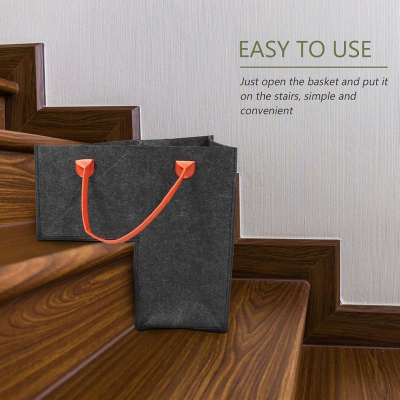 Foldable Felt Storage Basket Organizer For Laundry Toys Household Items Space Saving - Image 4