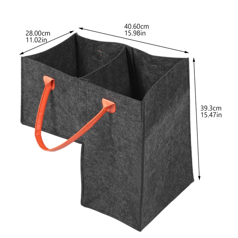 Foldable Felt Storage Basket Organizer For Laundry Toys Household Items Space Saving - Image 3