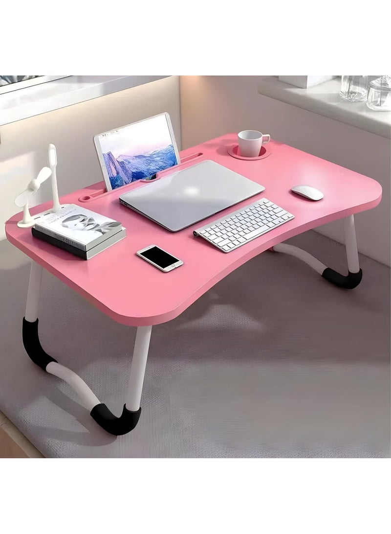 DubaiGallery Foldable Laptop Desk Stand with 4 USB Ports with mini light and fan included - Image 3