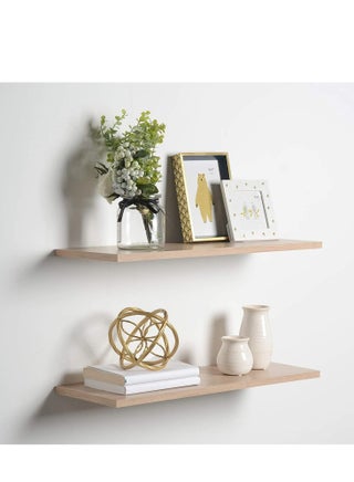 2-Pcs Floating Wall Shelves 40×15 cm Beige - pzsku/ZDE9B4C905882A349155DZ/45/_/1706743204/2103ee15-9572-4600-8937-3d52db34eb52