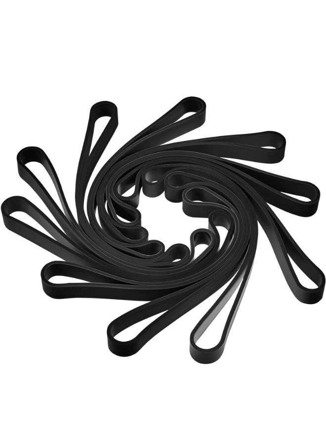 YelaJoy 10 Pcs Large Silicone Rubber Bands, Heavy Duty Thick Durable Black Elastic Straps for Wrapping, File Organization, Office Supplies and Strong Grip Bundling, Strong Elastic Band Big Rubberband - Image 1