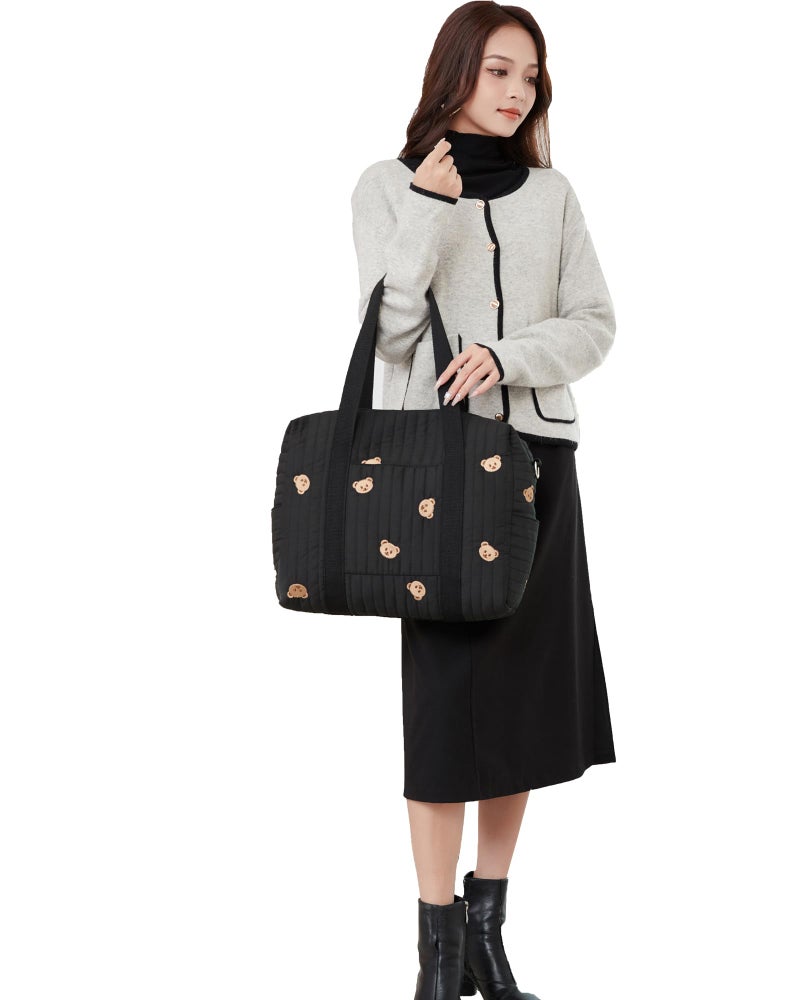 LORADI Convertible Diaper Bag Tote with Insulated Pockets and Stroller Hooks for Travel newborn - Image 2