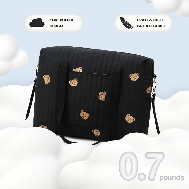 LORADI Convertible Diaper Bag Tote with Insulated Pockets and Stroller Hooks for Travel newborn - Image 3