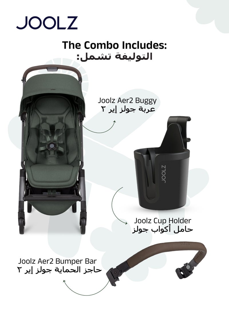 جولز عربة أطفال خفيفة الوزن مع حاجز حماية وحامل أكواب | طي سهل بيد واحدة | مناسبة من المولود حتى الطفل الصغير | مقعد مريح قابل للإمالة | ٨٣×٤٥×١٠٥ سم - Image 3