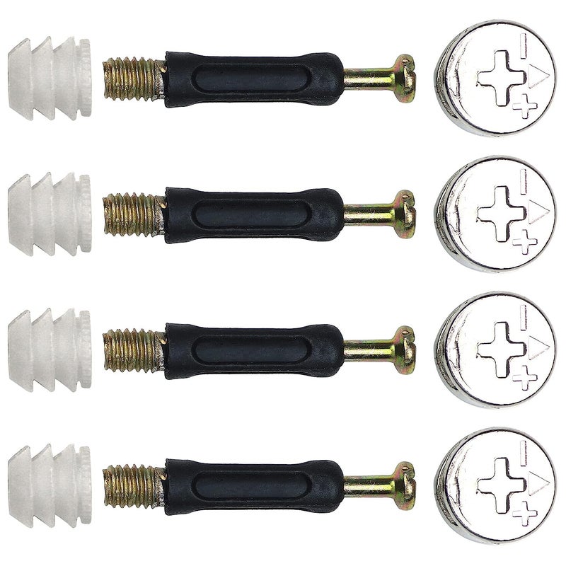Teclican 3-in-1 Furniture Connecting Kit, Furniture Connecting Cam Lock Fittings, Cam Lock Nuts and Cam Screws- Pack of - (10) - Image 2