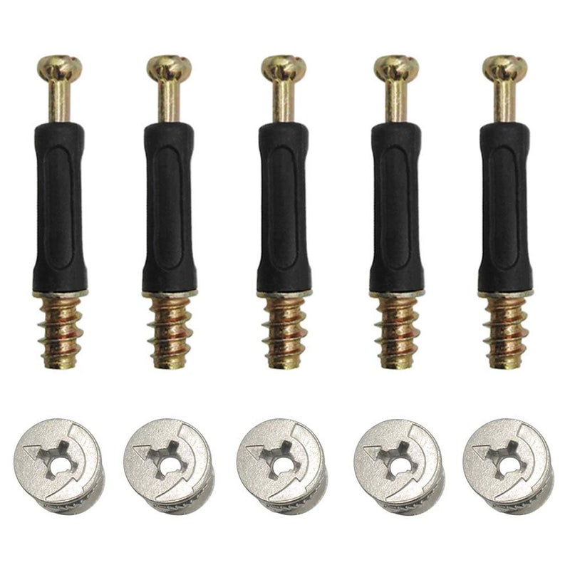 Teclican 3-in-1 Furniture Connecting Kit, Furniture Connecting Cam Lock Fittings, Cam Lock Nuts and Cam Screws- Pack of - (10) - Image 1