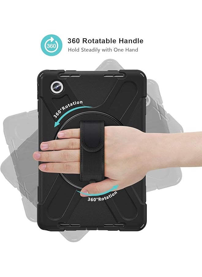 Procases - Protective Tablet Case For Lenovo M11 11 Inch 2024 Rugged Heavy Duty Shockproof Rotating Kids Cover Protector For Tab Tb330Fu Tb330Xu Black - Image 1