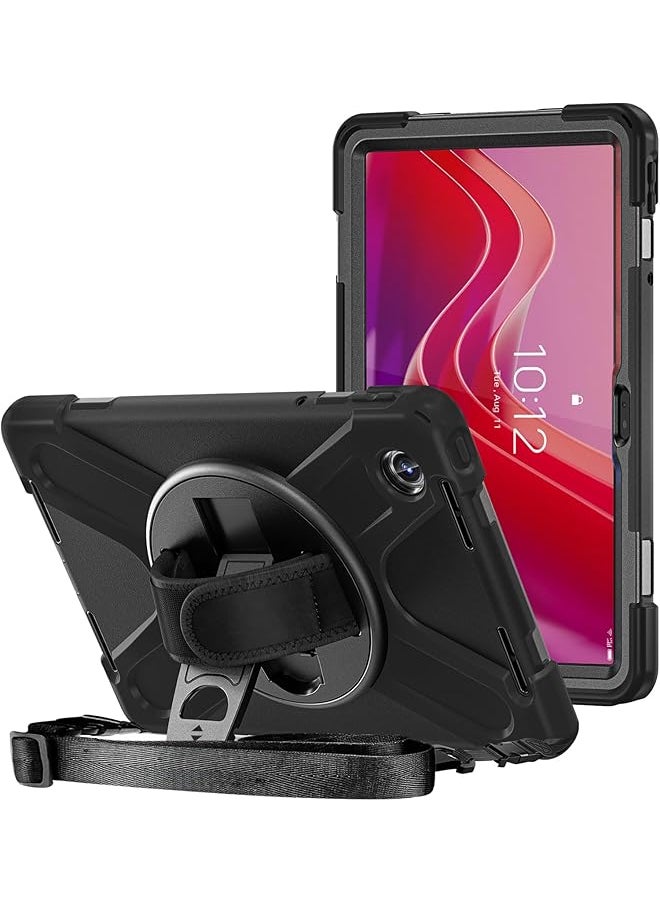 Procases - Protective Tablet Case For Lenovo M11 11 Inch 2024 Rugged Heavy Duty Shockproof Rotating Kids Cover Protector For Tab Tb330Fu Tb330Xu Black - Image 1