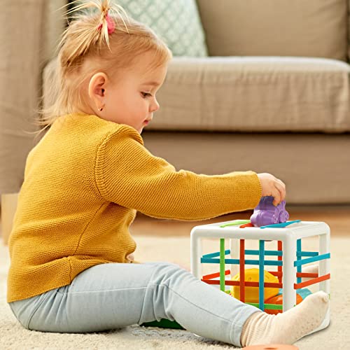 Aprilwolf Montessori Toys for 1 Year Old Cube 6 Sensory Shape Blocks Baby Toys 1218 Months Developmental Infant Birthday Gifts for Learning Toddler Age 1 2 3 - Image 5