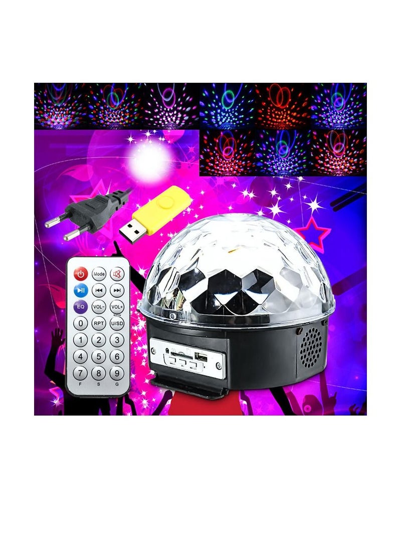 LED Bluetooth Crystal DJ Music Disco Ball Light With Mp3 Player - Image 1
