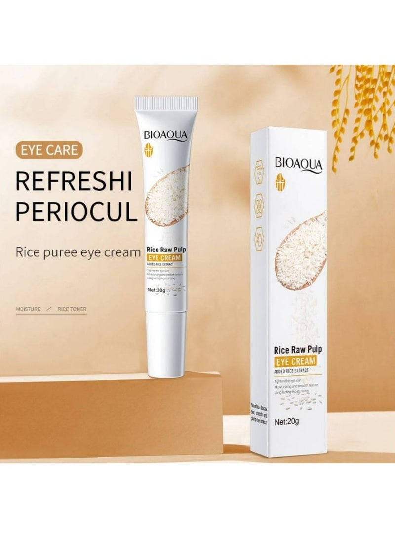بيو أكوا كريم العين من لب الأرز الخام يجعل ملمسًا منعشًا ولا دهنيًا للعين ومرطبًا 20 جم - Image 3