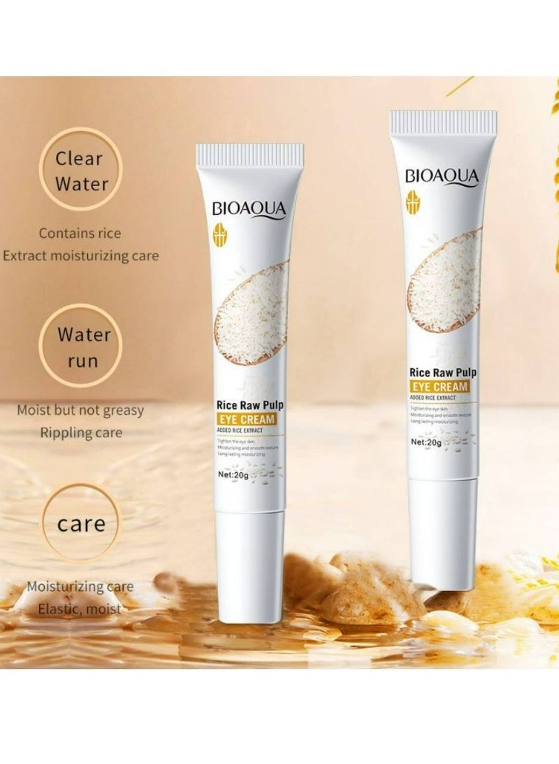 بيو أكوا كريم العين من لب الأرز الخام يجعل ملمسًا منعشًا ولا دهنيًا للعين ومرطبًا 20 جم - Image 4