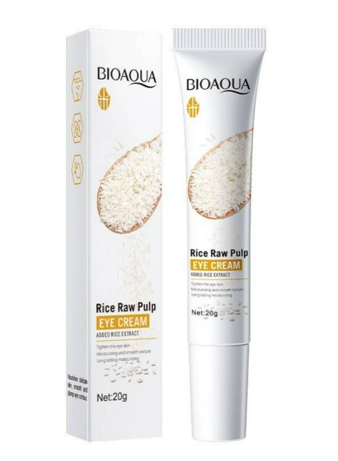 بيو أكوا كريم العين من لب الأرز الخام يجعل ملمسًا منعشًا ولا دهنيًا للعين ومرطبًا 20 جم - Image 1