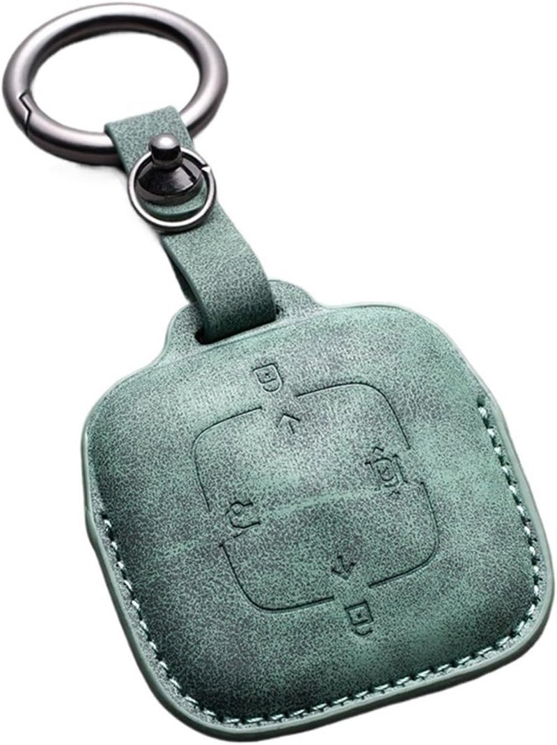 Leather Car Key Case Cover Compatible for Zeekr 001 X 2023 2024 Car Remote Key Fob Shell Holder Keychain Accessories(Style 4) - Image 1