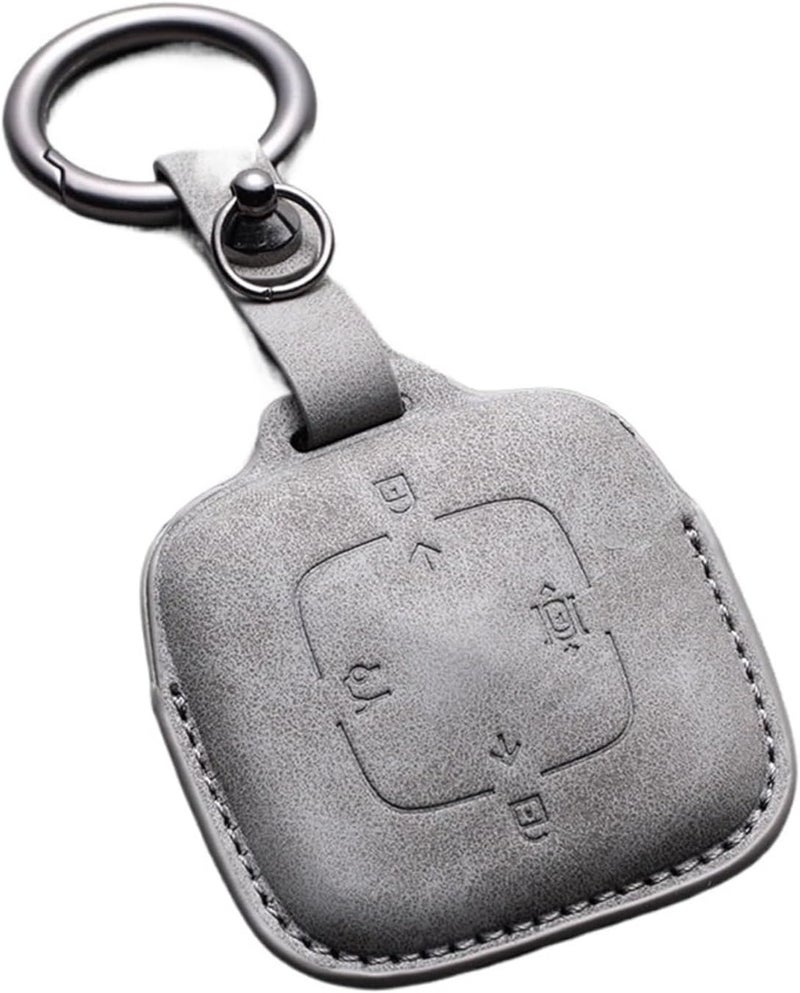 Leather Car Key Case Cover Compatible for Zeekr 001 X 2023 2024 Car Remote Key Fob Shell Holder Keychain Accessories(Style 4) - Image 5