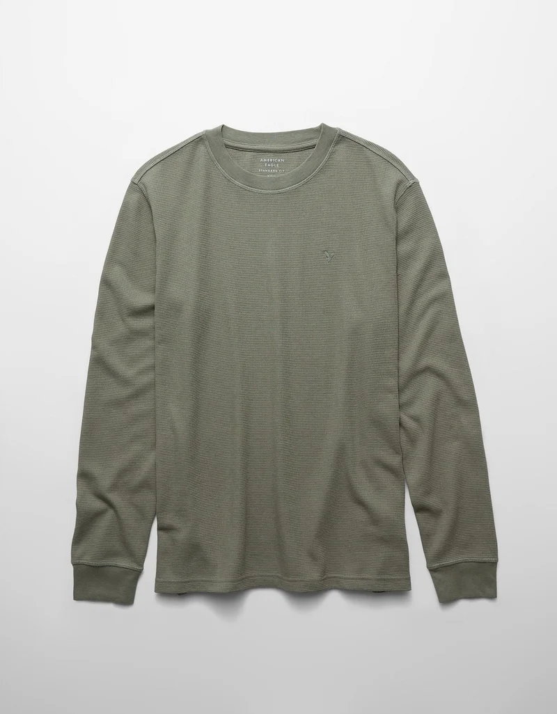 American Eagle  AE Thermal Long Sleeve T-Shirt for Men | Best Price UAE