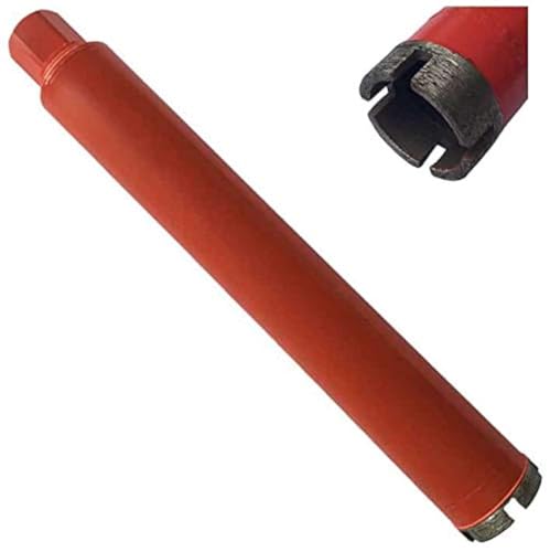 EDiamondTools 2-1/4" Wet Drill Core Bits for Concrete and Hard Masonry, 10mm Segment Height, 14" Drilling Depth, 1-1/4"-7 Arbor, Wet Only - Image 1