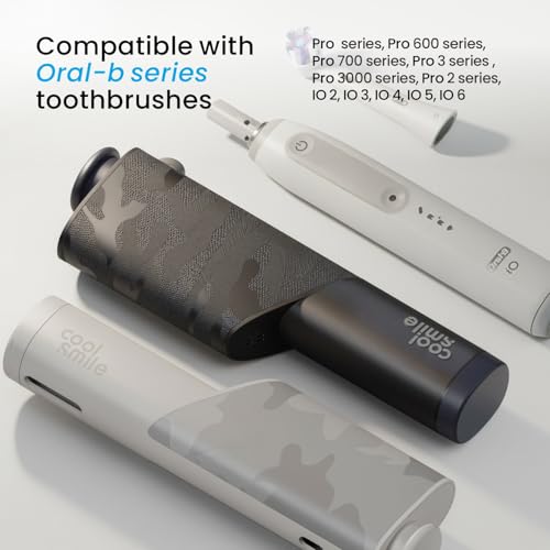 CoolSmile Charging Travel Case Compatible with Oral B Electric Toothbrushes Fits OralB pro 2 pro 3 pro 600700 10001500 20003000 35005000 7000 io2 io3 io4 io5 io6 Grey - Image 3