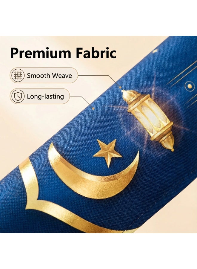 XiuWoo مفرش طاولة رمضان كريم لتزيين الطاولة، مفرش طاولة رمضان الإسلامي، عيد مبارك، حفلة المنزل، المطبخ، غرفة الطعام - Image 5