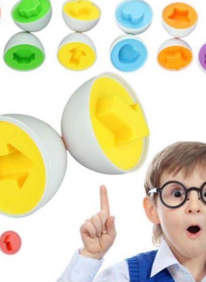 نيبمينينت 6 أزواج من لعبة مطابقة الأشكال الهندسية على شكل كبسولة بيض ذكية - Image 2