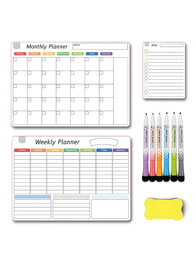 Generic - Magnetic Dry Erase Board, Magnetic Whiteboard, Easy to Erase and Write, Suitable for Schedules, To-Do Lists, Shopping Lists - Image 1