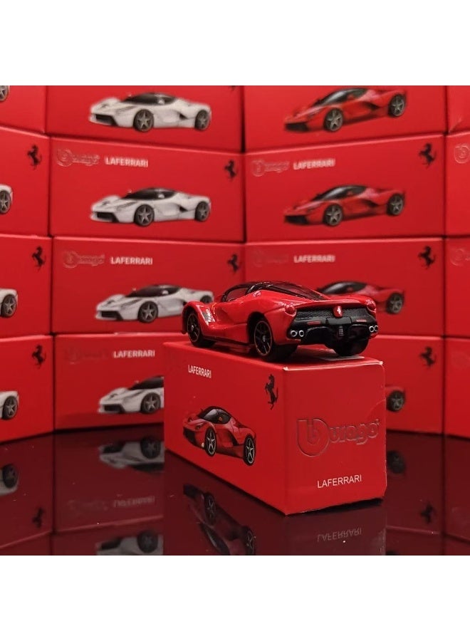 Ferrari LaFerrari, in Ferrari red, is an alloy car model equipped with shock absorption and rubber tires - Image 1