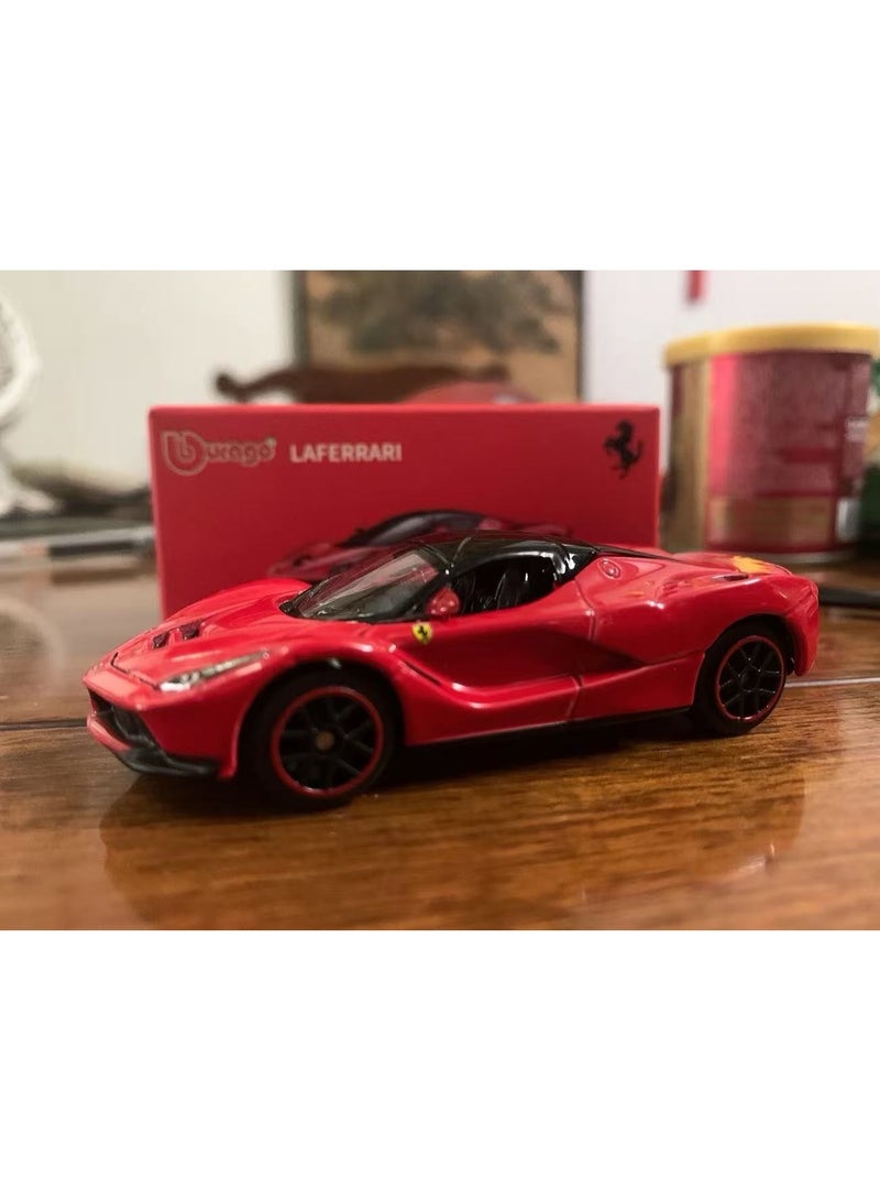 Ferrari LaFerrari, in Ferrari red, is an alloy car model equipped with shock absorption and rubber tires - Image 2