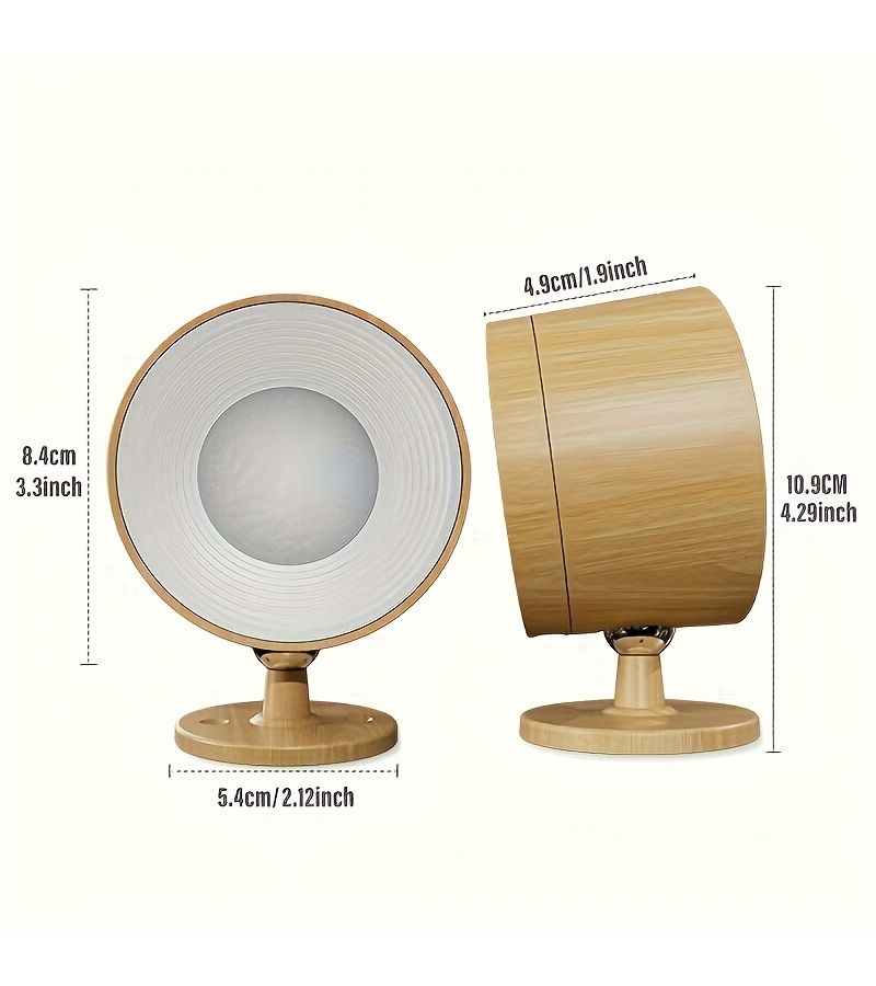 LED Wall Sconces 2 Pack Wood Color 16 Colors Dimmable Rechargeable Touch Remote Control Cordless Lamp - Image 1