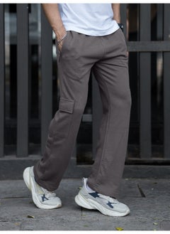 Maniac Maniac Men Solid Dark Grey Baggy fit Cargo Pant  - Image 2