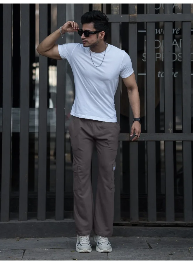 مانياك Maniac Men Solid Dark Grey Baggy fit Cargo Pant