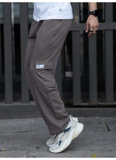 Maniac Maniac Men Solid Dark Grey Baggy fit Cargo Pant  - Image 1
