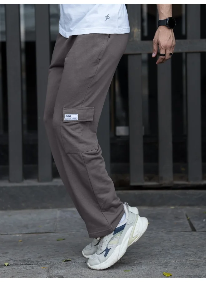 مانياك Maniac Men Solid Dark Grey Baggy fit Cargo Pant