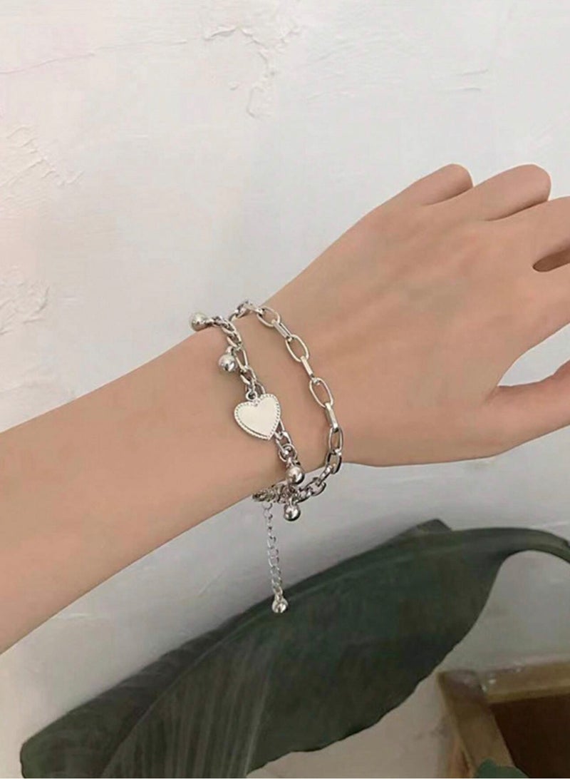 Equal Silver Stainless Steel Bracelet For Women - Image 1
