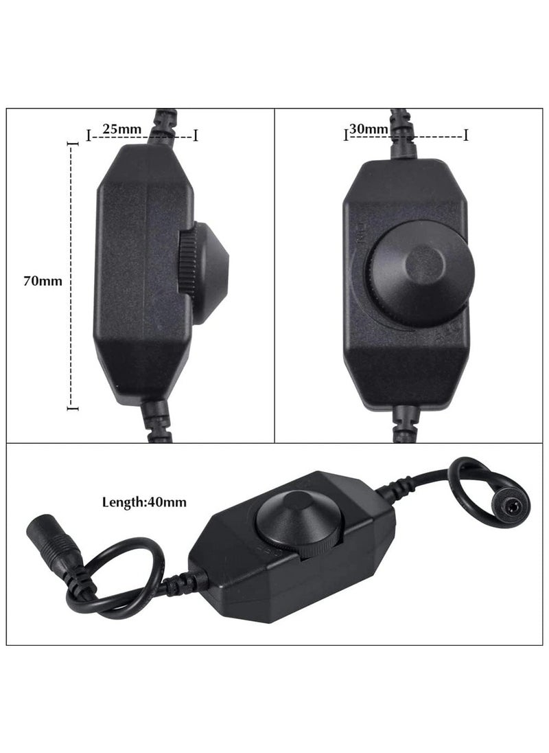SOLDOUT LED Dimmer 12V 2A 24W Knob LED Dimmer Inline Dimming Switch ON OFF for Single Color LED Strip Light (Black)  - Image 4
