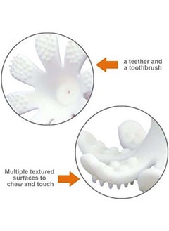 Mombella Octopus Teether Toy | Multi-Textured Silicone Teething Aid | Freezer-Friendly | Whistle Sound | Safe for 3-6 Months | Product Dimensions: 9.2 x 9.2 x 9.2 cm  - Image 2