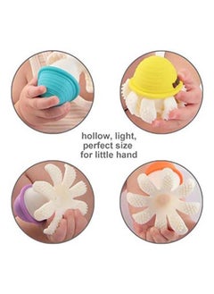 Mombella Octopus Teether Toy | Multi-Textured Silicone Teething Aid | Freezer-Friendly | Whistle Sound | Safe for 3-6 Months | Product Dimensions: 9.2 x 9.2 x 9.2 cm  - Image 3