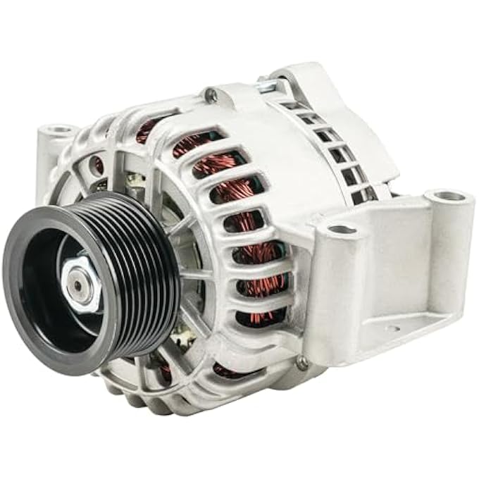 PHILTOP Alternator Compatible with Ford F-250 F-350 Super Duty 2005-2007 6.0T, F-450 F-550 Super Duty 2004-2007 6.0T, Excursion 2005 6.0T Replace 8479N 12V 110Amp CW S8 8-Groove Pulley - Image 1