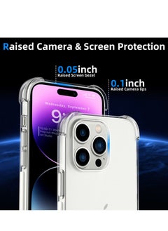 Houmt iPhone 14 Pro Case Clear Soft Flexible TPU Anti-Shock Slim Transparent with 4 Corners Bumper Protective Cover (iPhone 14 Pro Clear)  - Image 3
