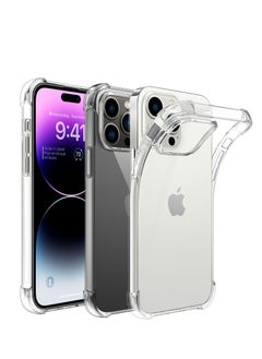 Houmt iPhone 14 Pro Case Clear Soft Flexible TPU Anti-Shock Slim Transparent with 4 Corners Bumper Protective Cover (iPhone 14 Pro Clear)  - Image 1