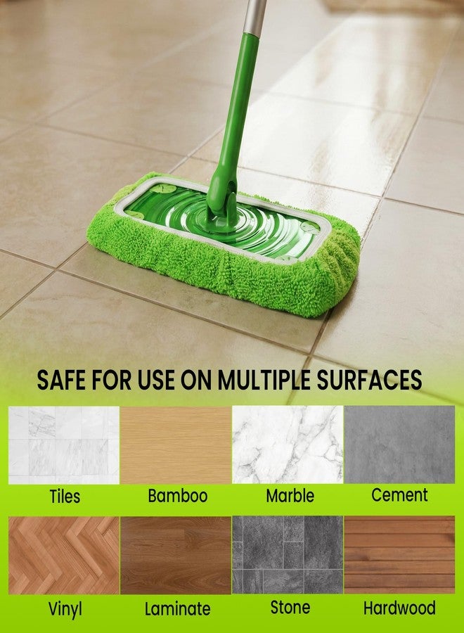 Snuvid 2-in-1 Reusable Microfiber Mop Pads Compatible with Swiffer Sweeper for Wet Mopping & Dry Sweeping, Two Types of Washable Heavy-Duty Mop Pad Refills for Multiple Floor Types Cleaning - 4Pcs, Green - Image 5