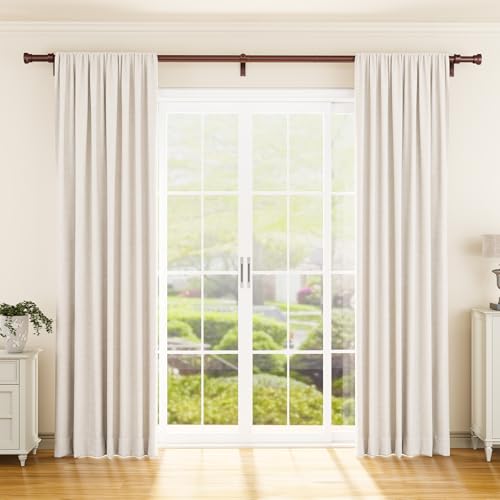 YaFex Curtain Rods 32-144 Inch, Heavy Duty 1 Inch Adjustable Curtain Rod for Windows, Bronze Extra Long Window Treatment Rods, Modern Design, Easy Installation - Image 2
